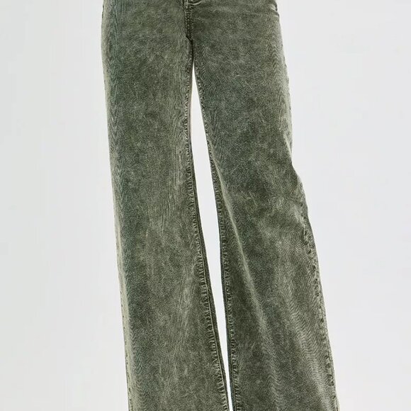 RISEN Full Size High Rise Wide Leg Corduroy Jeans Plus Size - Picture 6 of 7